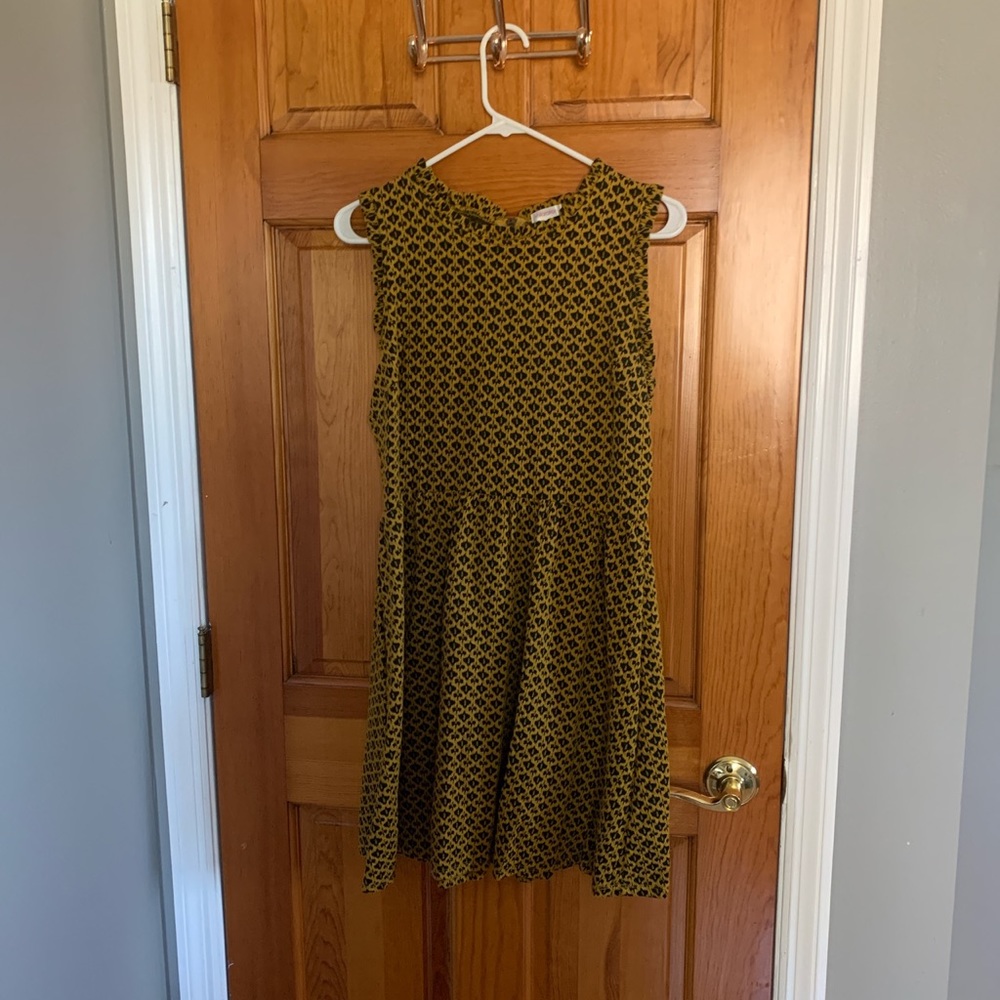 Yellow high neck dress!